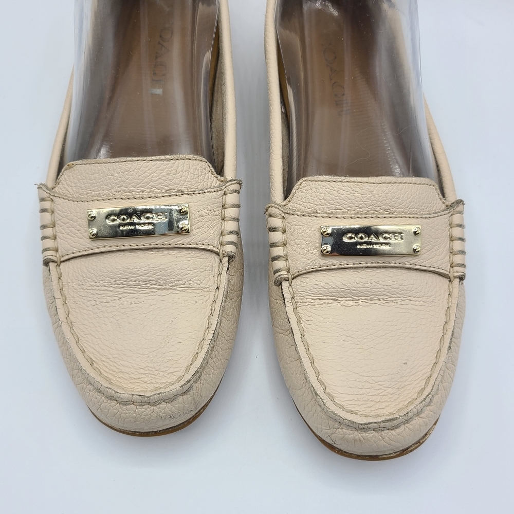 Coach Fredrica Loafers Flats Size 6.5 Leather Driving Moccasin - Picture 8 of 14